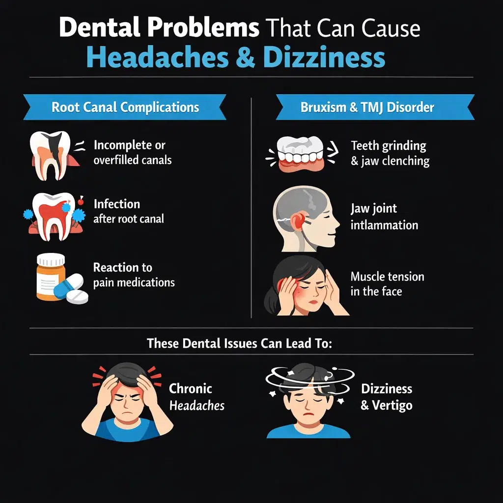 dental problems cause headaches and dizziness