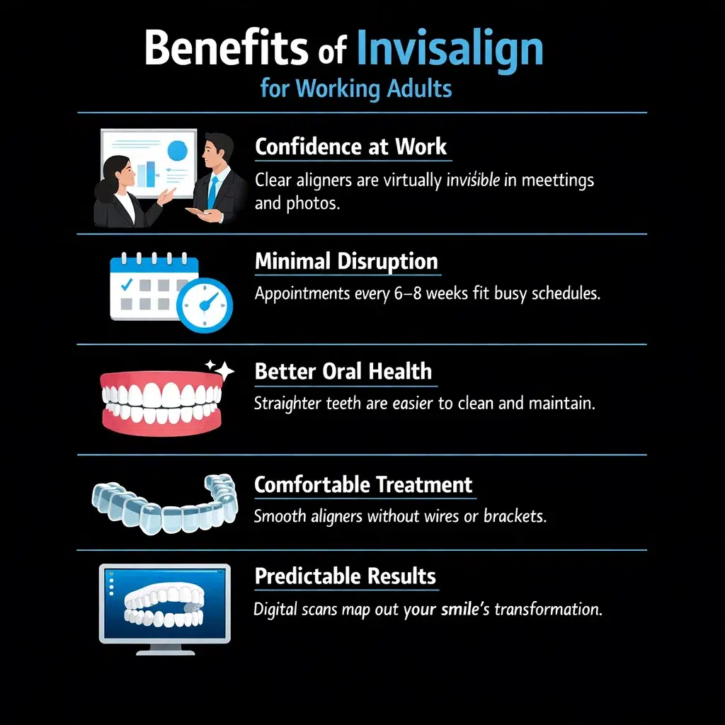 benefits of invisalign for working adults