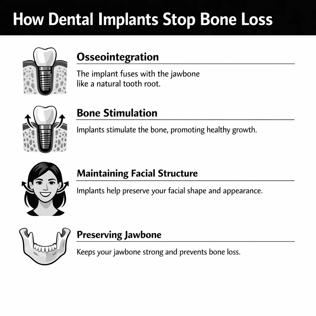 How dental implants stop bone loss