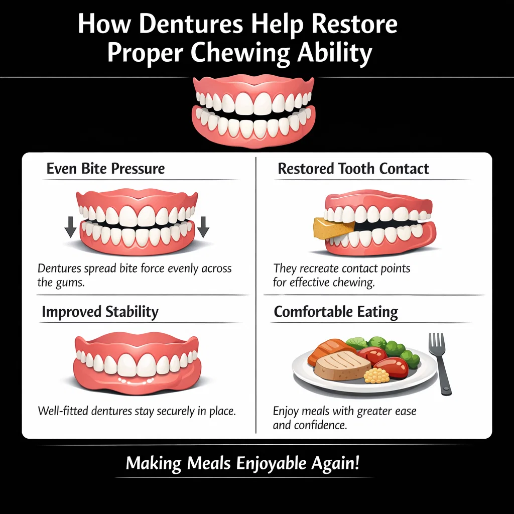 how dentures help restore chewing ability